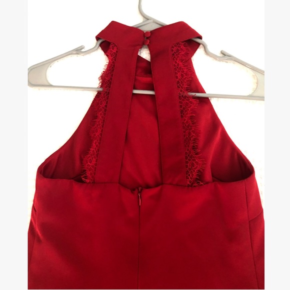 Lulus High Neck Lace Back Mini Dress - Picture 3 of 5